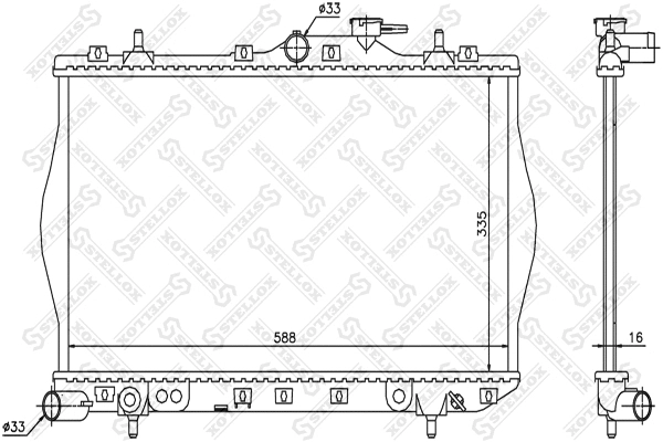 Radiator, engine cooling (10-25279-SX)
