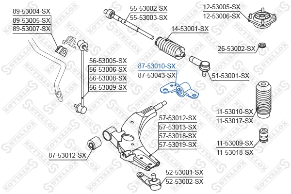 Mounting, control/trailing arm