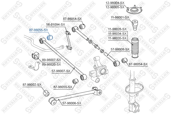Mounting, control/trailing arm