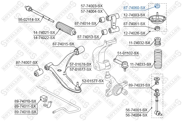 Repair Kit, suspension strut support mount