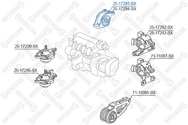 Mounting, engine