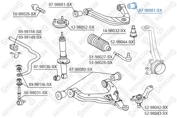 Mounting, control/trailing arm