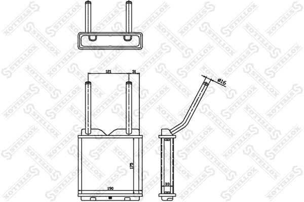 Heat Exchanger, interior heating (10-35010-SX)