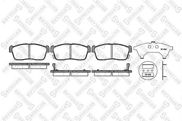Brake Pad Set, disc brake (737 000B-SX)