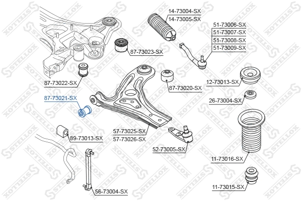 Mounting, control/trailing arm
