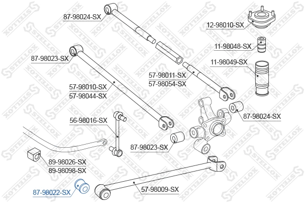 Mounting, control/trailing arm