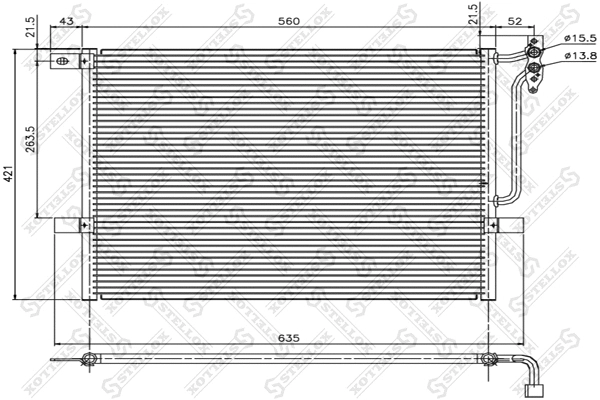 Condenser, air conditioning (10-45052-SX)