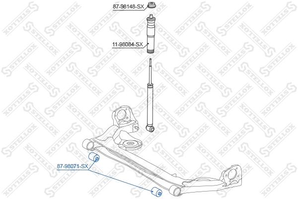 Mounting, control/trailing arm