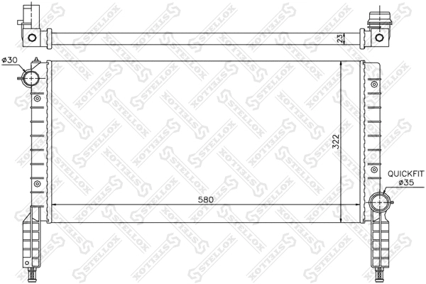 Radiator, engine cooling (10-25715-SX)