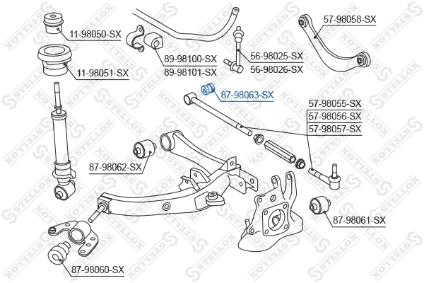 Mounting, control/trailing arm