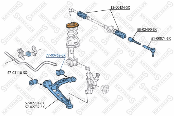 Mounting, control/trailing arm (77-00762-SX)