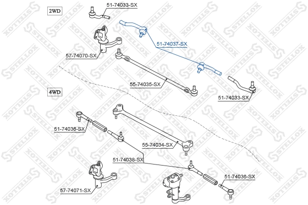 Tie Rod End (51-74037-SX)
