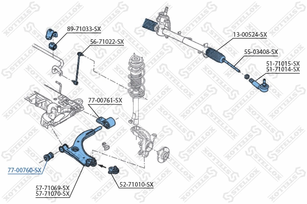 Mounting, control/trailing arm