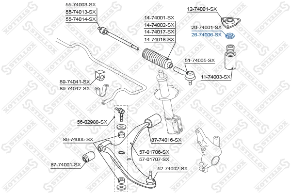 Rolling Bearing, suspension strut support mount