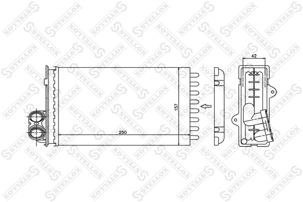 Heat Exchanger, interior heating (10-35012-SX)