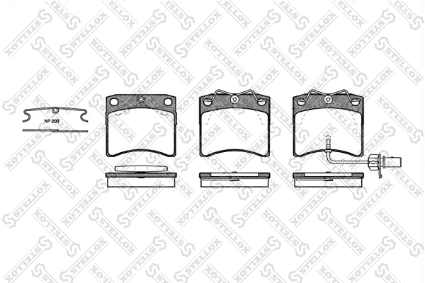 Brake Pad Set, disc brake (396 011-SX)