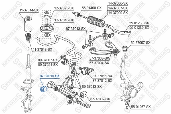 Mounting, control/trailing arm
