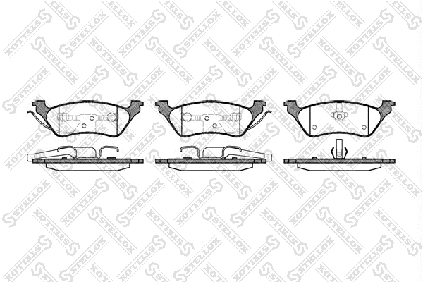 Brake Pad Set, disc brake (822 000B-SX)