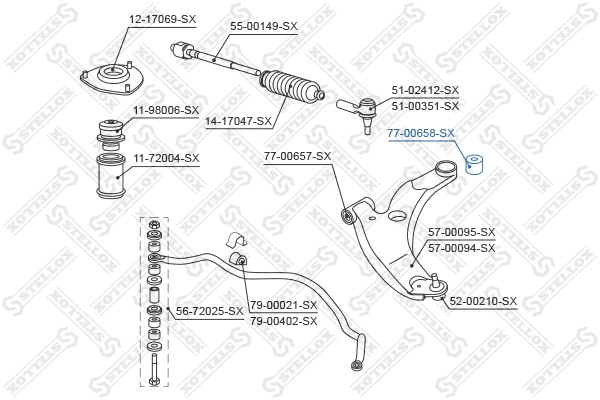 Mounting, control/trailing arm
