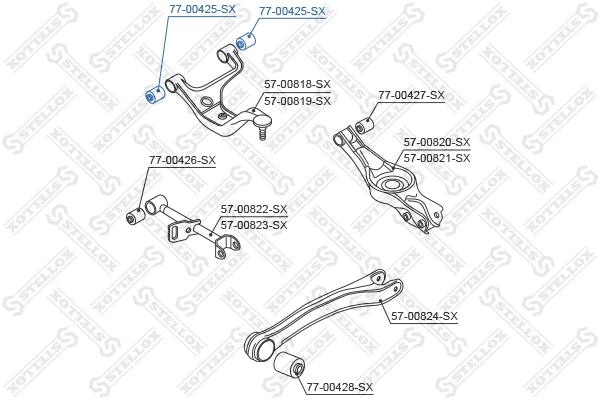 Mounting, control/trailing arm (77-00425-SX)