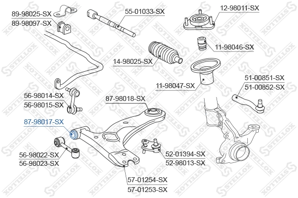 Mounting, control/trailing arm
