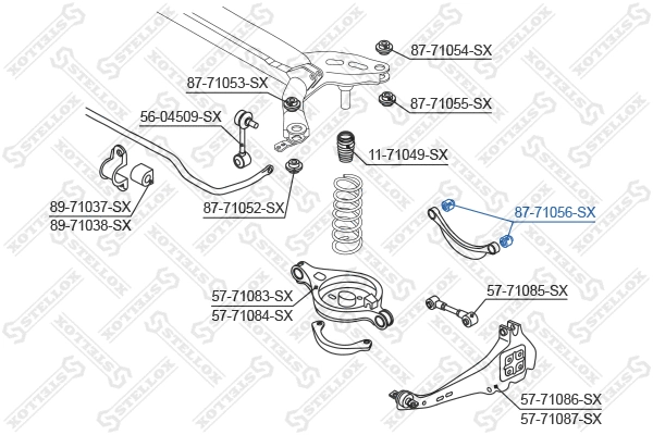 Mounting, control/trailing arm