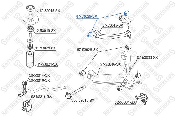 Mounting, control/trailing arm