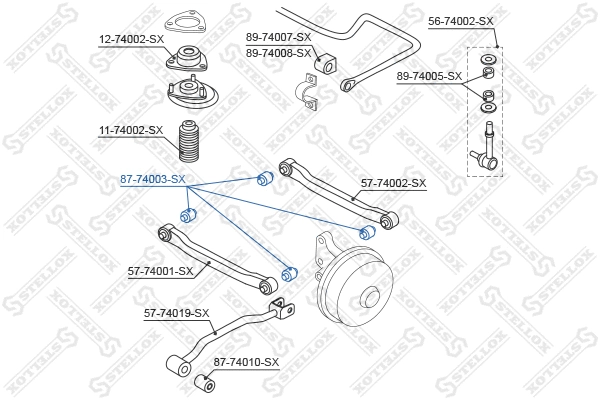 Mounting, control/trailing arm