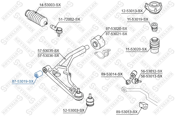 Mounting, control/trailing arm
