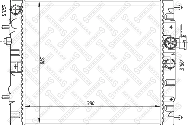 Radiator, engine cooling (10-25984-SX)