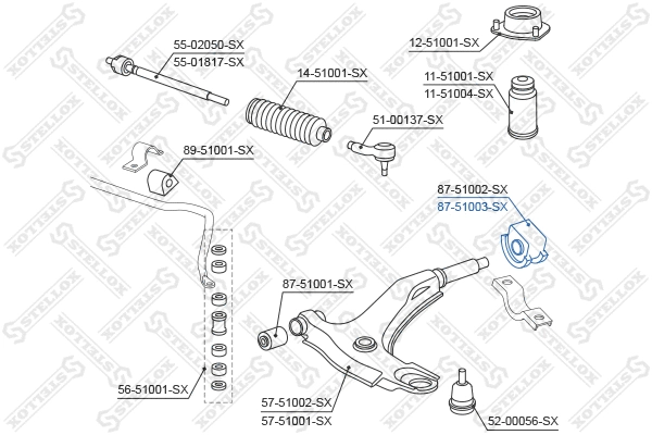 Mounting, control/trailing arm