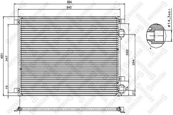 Condenser, air conditioning (10-45034-SX)