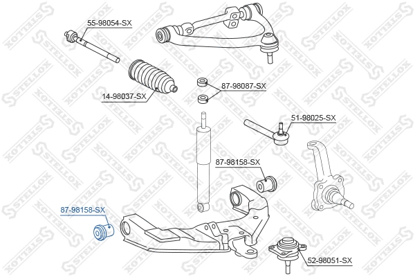 Mounting, control/trailing arm