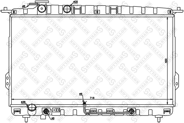 Radiator, engine cooling (10-25187-SX)