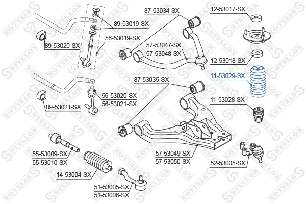 Protective Cap/Bellow, shock absorber (11-53029-SX)