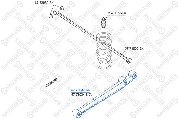 Control/Trailing Arm, wheel suspension (57-73033-SX)