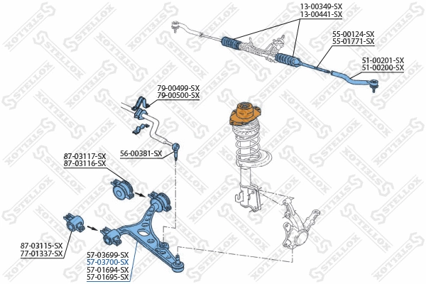 Control/Trailing Arm, wheel suspension