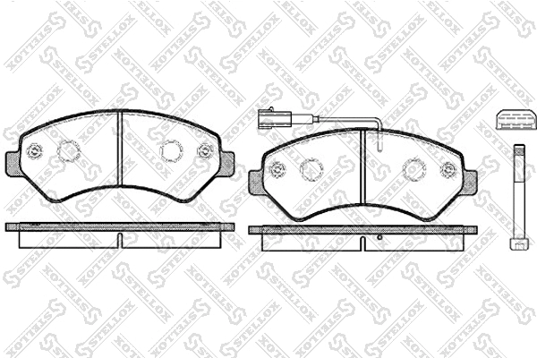 Brake Pad Set, disc brake (1286 001L-SX)