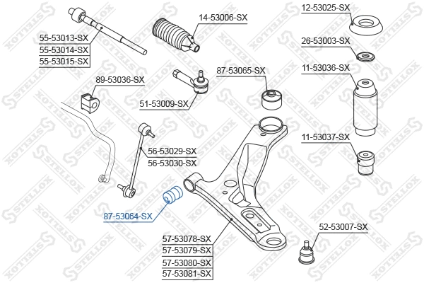Mounting, control/trailing arm