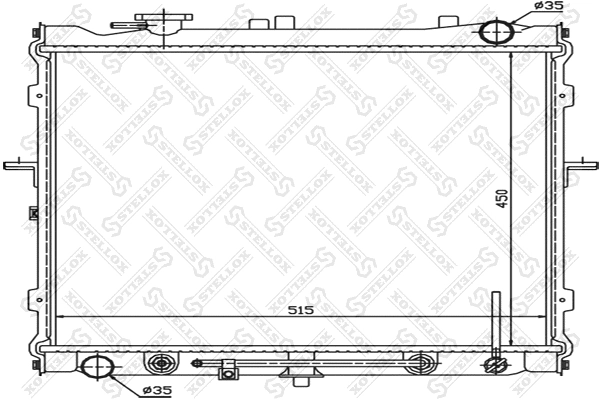 Radiator, engine cooling (10-25390-SX)