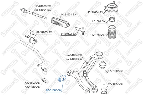 Mounting, control/trailing arm