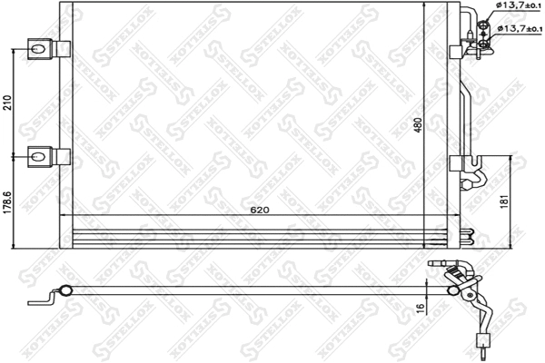 Condenser, air conditioning (10-45191-SX)