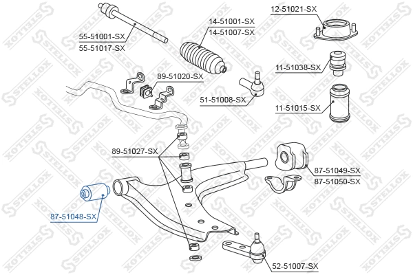 Mounting, control/trailing arm