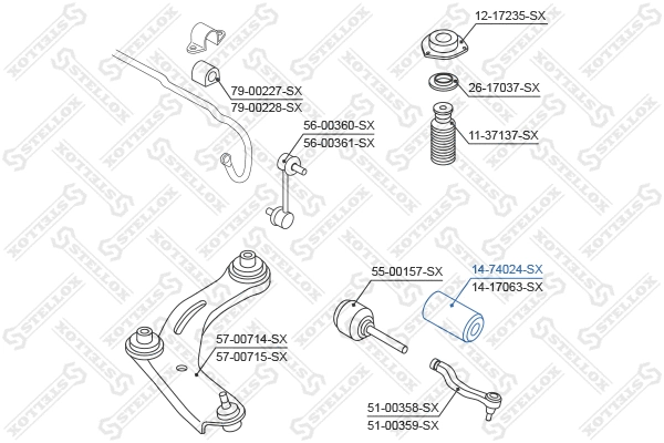 Bellow, steering (14-74024-SX)