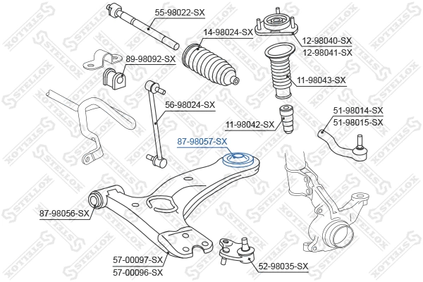 Mounting, control/trailing arm