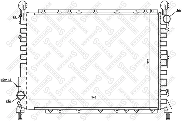Radiator, engine cooling (10-25485-SX)