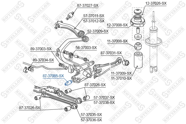 Mounting, control/trailing arm