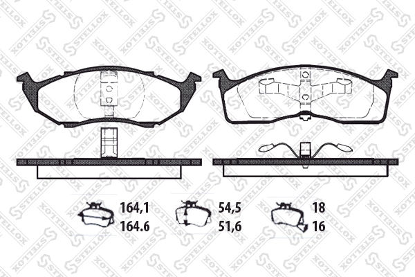 Brake Pad Set, disc brake (621 000B-SX)