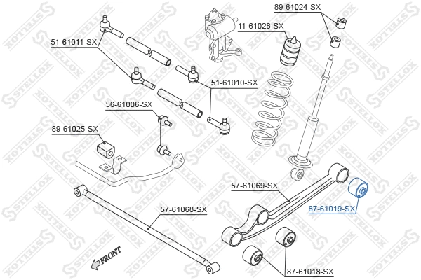 Mounting, control/trailing arm