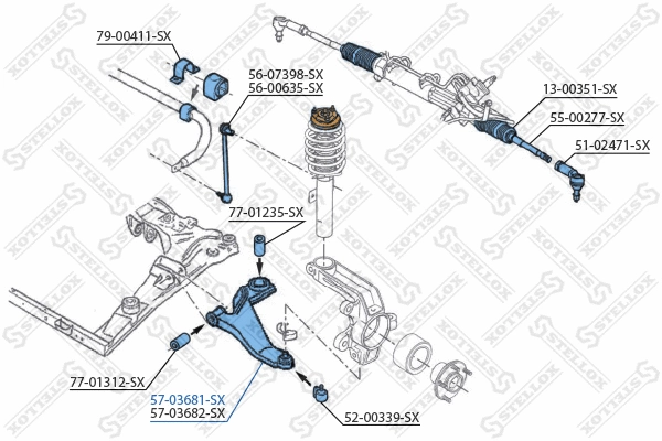 Control/Trailing Arm, wheel suspension